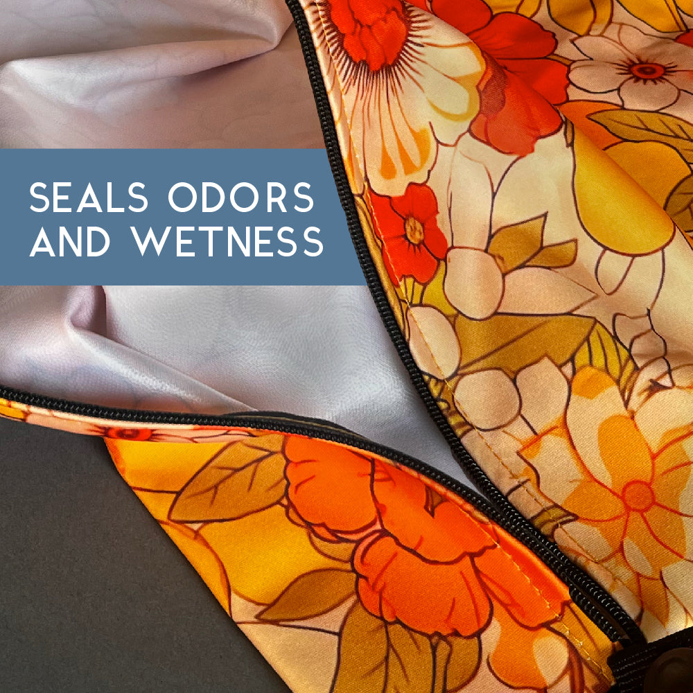 S'wet Travel Laundry Bag | * NEW * recycled fabric & lining | wet\dry bag | 14 x 18
