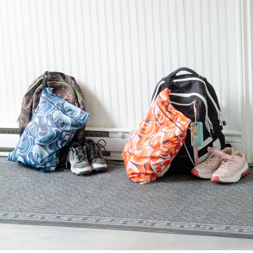 S'wet Travel Laundry Bag | * NEW * recycled fabric & lining | wet\dry bag | 14 x 18