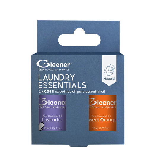 GLEENER Laundry Essentials | 2-pak | 100% naturlige æteriske olier Lavendel og Sød appelsin