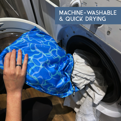 S'wet Travel Laundry Bag | Recycled fabric & Lining | Wet\Dry bag | 14 x 18