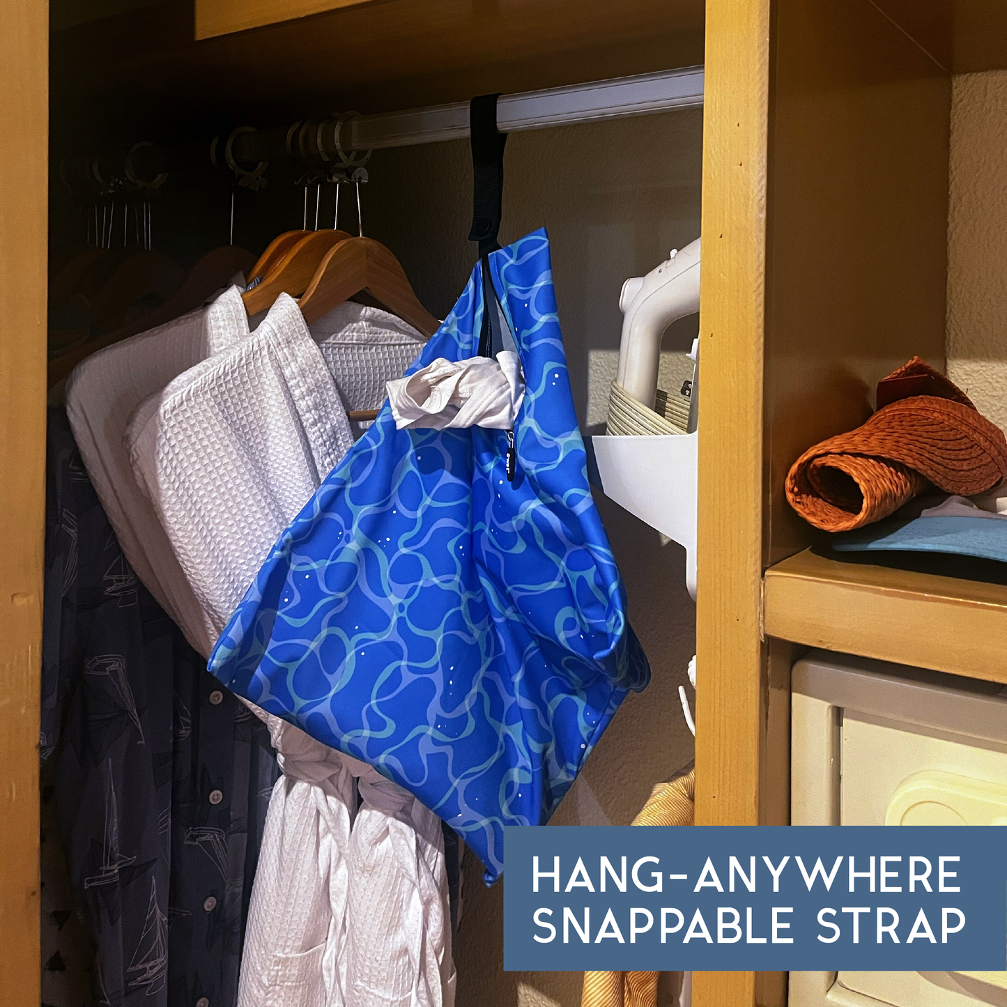 S'wet Travel Laundry Bag | Recycled fabric & Lining | Wet\Dry bag | 14 x 18