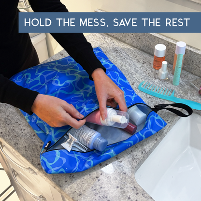 S'wet Travel Laundry Bag | Recycled fabric & Lining | Wet\Dry bag | 14 x 18