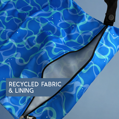 S'wet Travel Laundry Bag | Recycled fabric & Lining | Wet\Dry bag | 14 x 18