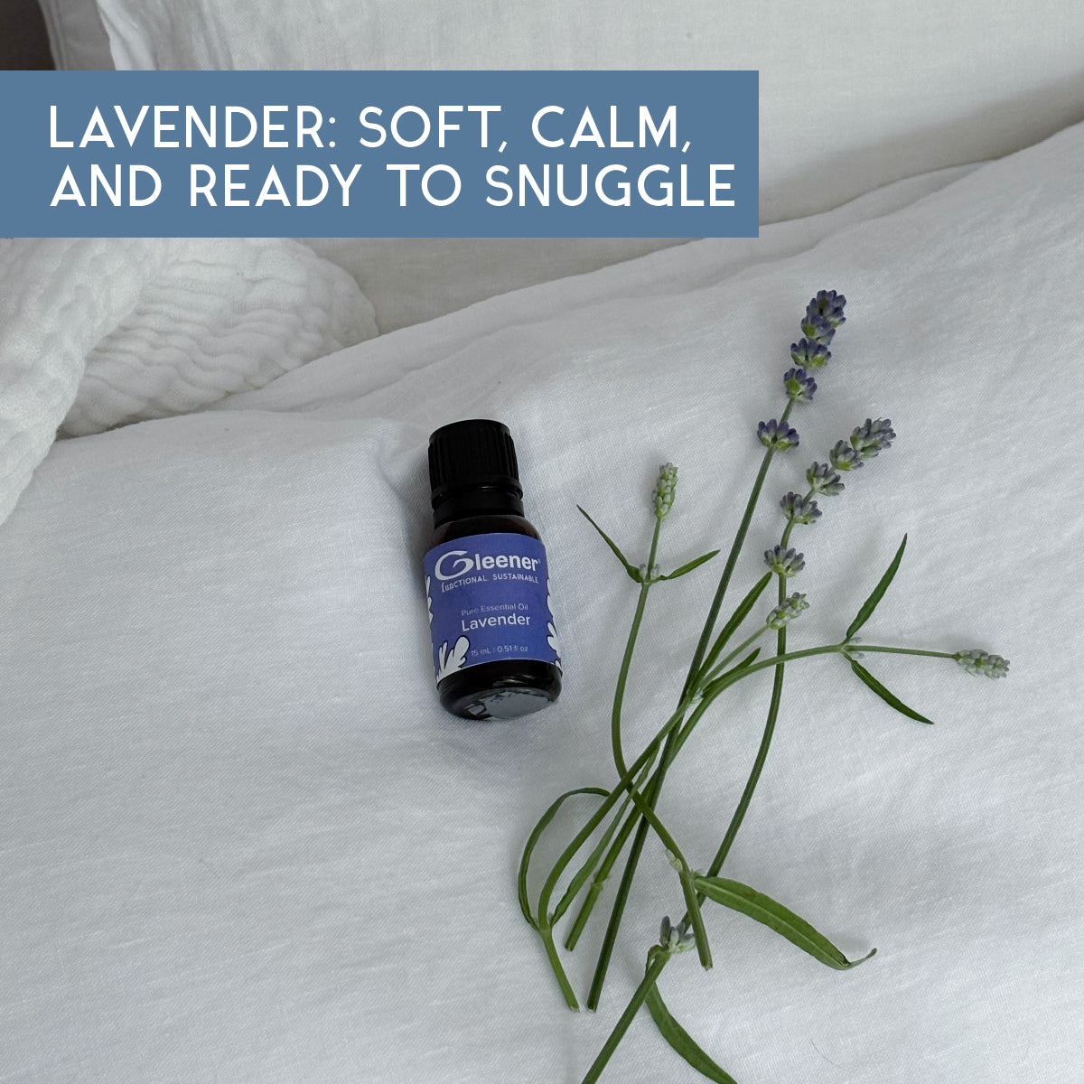 GLEENER Laundry Essentials | 2 pack | Natural Essential Oils Lavender and Sweet Orange