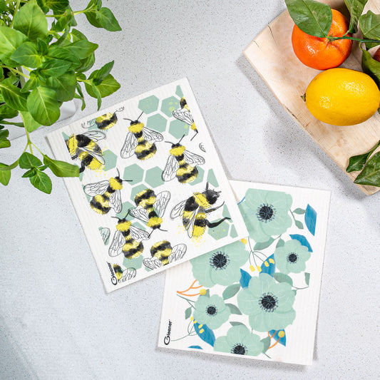 GLEENER Super Eco Cloth | 2-pack | Blossom Collection