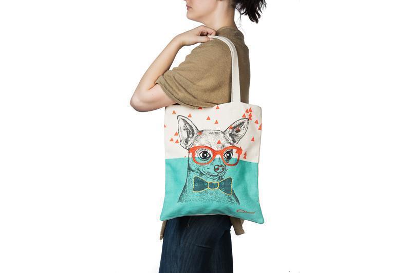 Dapper Dog Canvas Tote